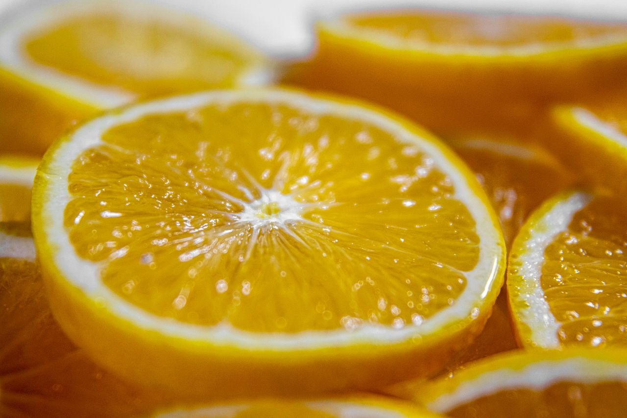 Macro photograph of Calabrian bergamot